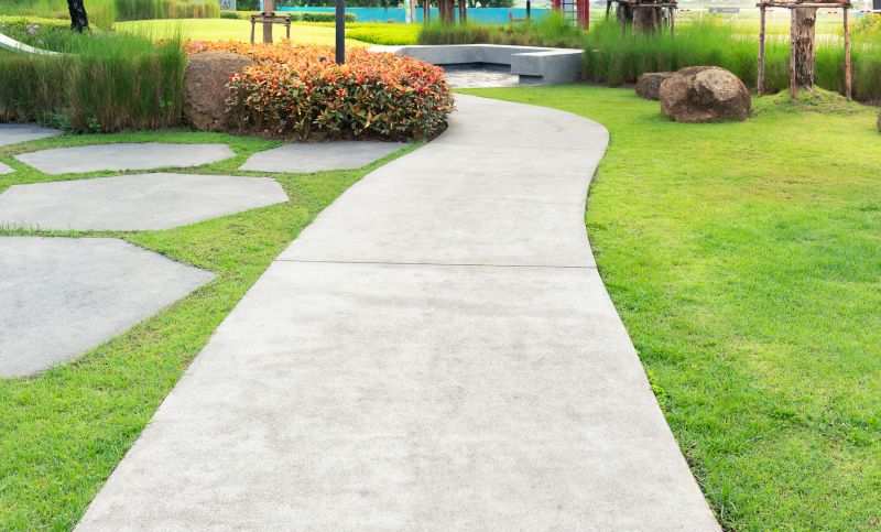 Colored Concrete Walkways